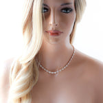 Rose gold necklace with or without backdrop - ANDREA - Treasures by Agnes