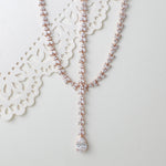 Rose gold necklace with or without backdrop - ANDREA - Treasures by Agnes