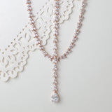 Rose gold necklace with or without backdrop - ANDREA - Treasures by Agnes