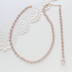 Rose gold necklace with or without backdrop - ANDREA - Treasures by Agnes