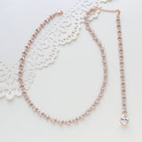 Rose gold necklace with or without backdrop - ANDREA - Treasures by Agnes