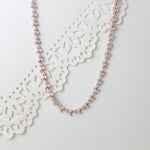 Rose gold necklace with or without backdrop - ANDREA - Treasures by Agnes