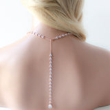 Rose gold necklace with or without backdrop - ANDREA - Treasures by Agnes