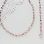 Rose gold necklace with or without backdrop - ANDREA - Treasures by Agnes