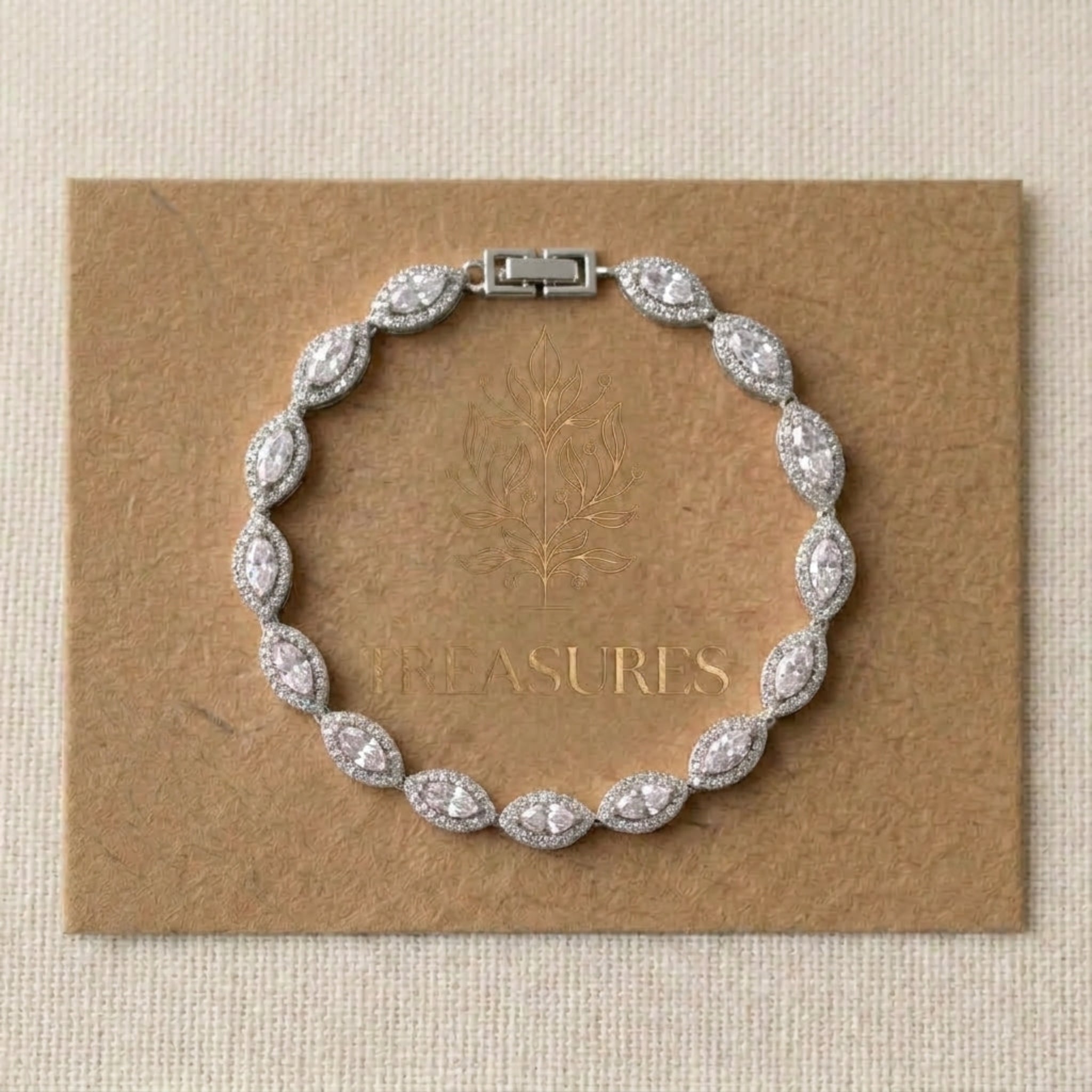 Scarlett Rose Gold CZ Bridal Bracelet - Treasures by Agnes