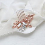 Simple crystal bridal hair comb - OPHELIA - Treasures by Agnes
