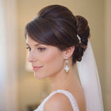 Skylar Earrings – Swarovski Crystal Teardrop Bridal Earrings - Treasures by Agnes