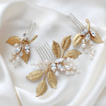 Three piece crystal bridal hair comb set -DAWN - Treasures by Agnes