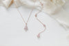 Simple Rose gold Bridal Backdrop necklace for Bride - DIVINE - Treasures by Agnes