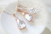Delicate tear drop style necklace and earring set - BLAIR - Treasures by Agnes