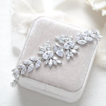 Rose gold statement cuff bridal bracelet - VIOLET - Treasures by Agnes