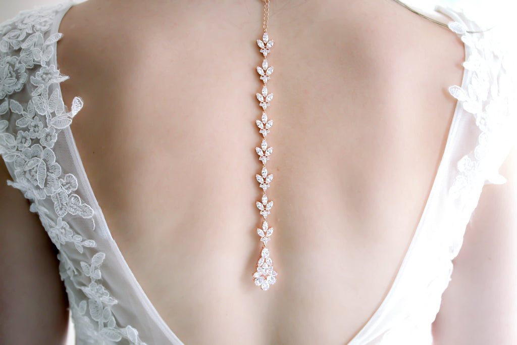 Rose gold statement backdrop necklace - DIVINE - Treasures by Agnes