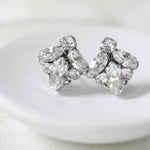 Small crystal stud bridal earrings - MILEY - Treasures by Agnes