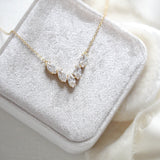 Simple marquise cubic zirconia necklace - ABBY