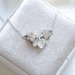 Simple Vintage style Crystal Wedding necklace - LANEY - Treasures by Agnes