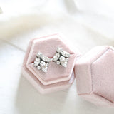 Small crystal stud bridal earrings - MILEY - Treasures by Agnes