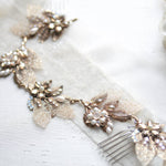 Antique gold Bohemian style Bridal hair vine - ELENA - Treasures by Agnes