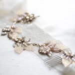 Antique gold Bohemian style Bridal hair vine - ELENA - Treasures by Agnes