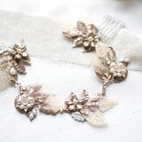 Antique gold Bohemian style Bridal hair vine - ELENA - Treasures by Agnes