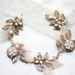 Antique gold Bohemian style Bridal hair vine - ELENA - Treasures by Agnes