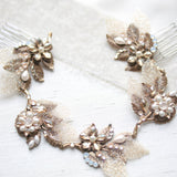 Antique gold Bohemian style Bridal hair vine - ELENA - Treasures by Agnes