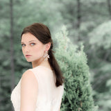 Antique gold Boho Crystal wedding earrings - MARLO - Treasures by Agnes