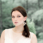 Antique gold Boho Crystal wedding earrings - MARLO - Treasures by Agnes