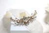 Antique gold Bridal hair comb with gold crystals and pearls - ASHLYN - Treasures by Agnes