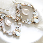 Antique gold Bridal Statement Chandelier earrings with Austrian crystals - CHARLOTTE - Treasures by Agnes