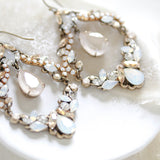 Antique gold Bridal Statement Chandelier earrings with Austrian crystals - CHARLOTTE - Treasures by Agnes
