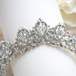 Antique Gold Bridal tiara with Austrian crystals and pearls - ASHTON - Treasures by Agnes