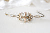 Antique gold crystal Bridal bracelet - MADELYNN - Treasures by Agnes