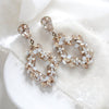 Antique gold crystal Bridal earrings - AUDRA - Treasures by Agnes