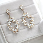 Antique gold crystal Bridal earrings - AUDRA - Treasures by Agnes