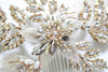 Antique gold crystal Bridal hair comb headpiece - GABRIELLA - Treasures by Agnes