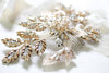 Antique gold crystal Bridal hair comb headpiece - GABRIELLA - Treasures by Agnes