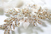 Antique gold crystal Bridal hair comb headpiece - GABRIELLA - Treasures by Agnes