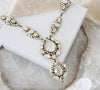 Antique gold crystal Bridal statement necklace - GIANNA - Treasures by Agnes