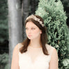 Antique gold crystal Bridal tiara crown - CHANDRA - Treasures by Agnes