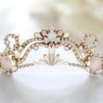 Antique gold crystal bridal tiara - ELIANA - Treasures by Agnes