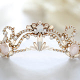 Antique gold crystal bridal tiara - ELIANA - Treasures by Agnes