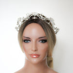 Antique gold crystal bridal tiara - ELIANA - Treasures by Agnes