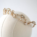 Antique gold crystal bridal tiara - ELIANA - Treasures by Agnes