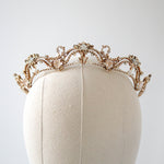 Antique gold crystal bridal tiara - ELIANA - Treasures by Agnes