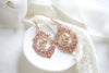 Antique gold Crystal Chandelier Bridal earrings - Treasures by Agnes