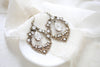 Antique gold Crystal Chandelier Bridal earrings - Treasures by Agnes