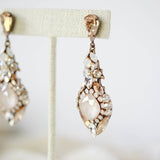 Antique gold Crystal chandelier earrings- LELAND - Treasures by Agnes