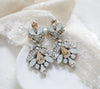 Antique gold crystal statement bridal earrings in vintage inspired style - Kendall - Treasures by Agnes