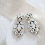 Antique gold crystal statement stud bridal earrings - MARISSA - Treasures by Agnes