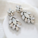 Antique gold crystal statement stud bridal earrings - MARISSA - Treasures by Agnes